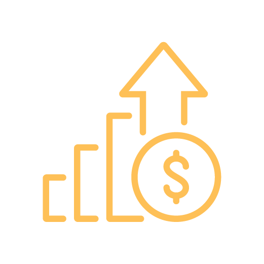 coin with "up" arrow