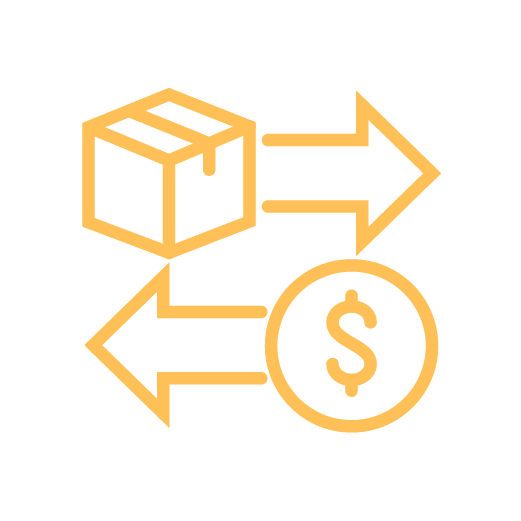 money and package with arrows