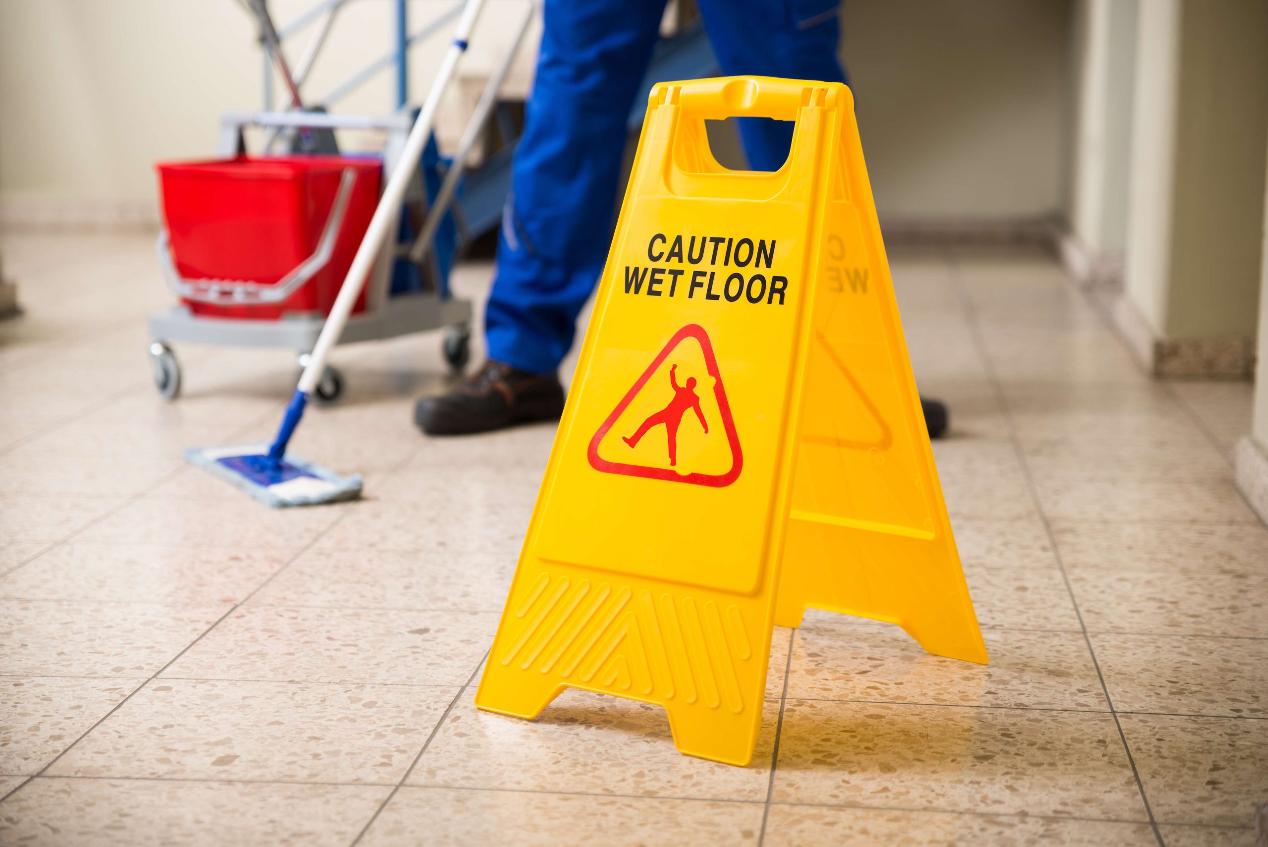 caution wet floor sign